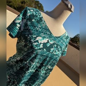 Sonoma Goods for Life Green Tropical T-Shirt